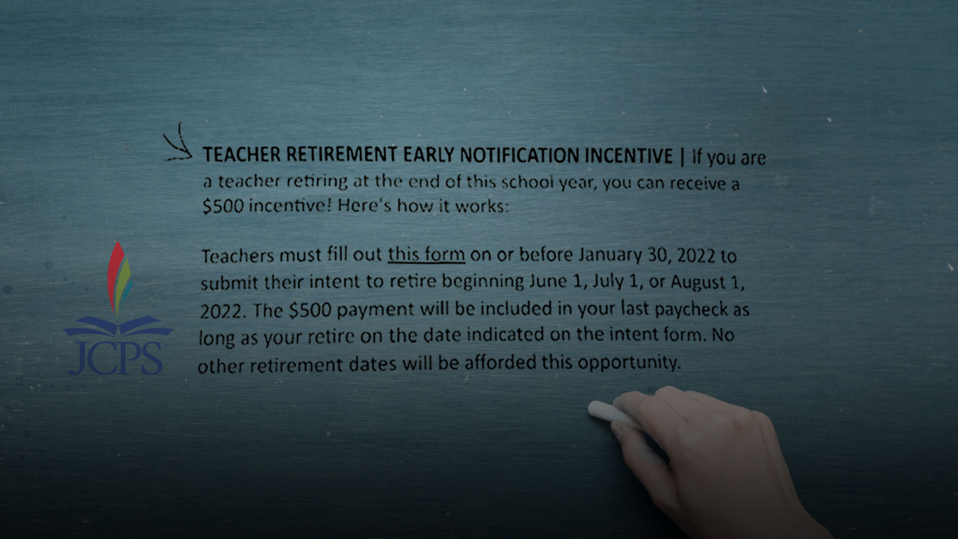 Retirement incentive letter